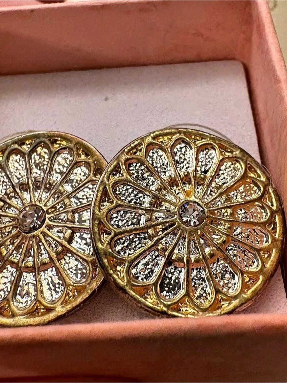 PWC Vintage Gold & Silver Filigree Earrings